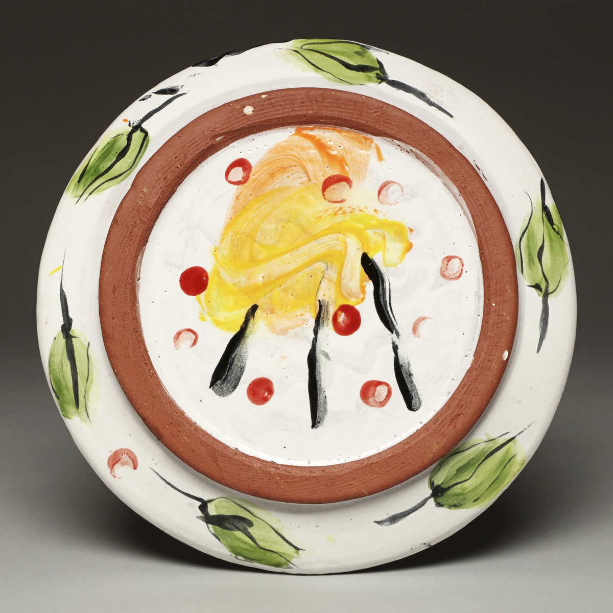 Who needs a brush? George McCauley plate decoration with Liquid Underglaze