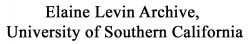 elaine levin archive